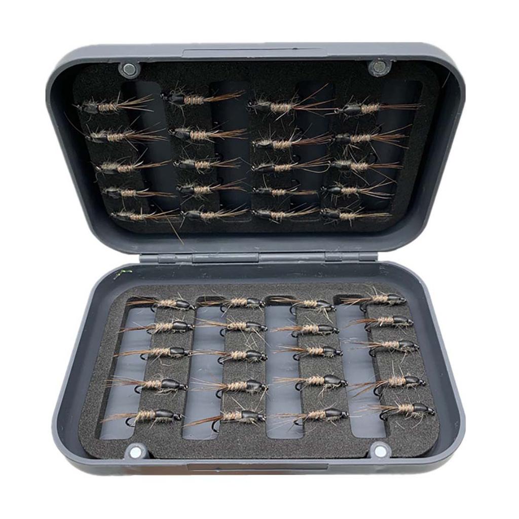 25Pcs Nymph Fishing Lure Fast Sinking Copper Wire Tungsten Bead Head Nymph Flies Trout Fly Fishing Lures