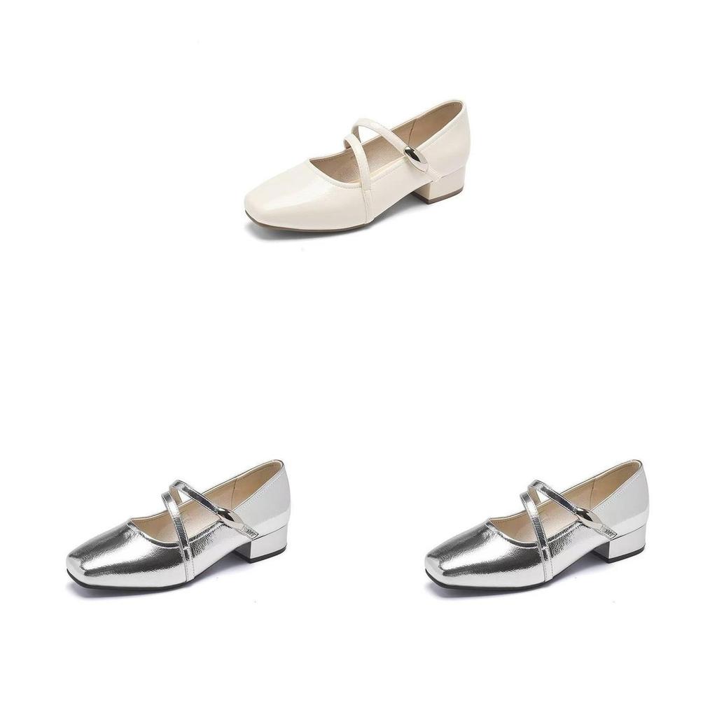 French Style Mary Jane Shoes For Women With Low Heel Pu Breathable Summer Fashion Footwear