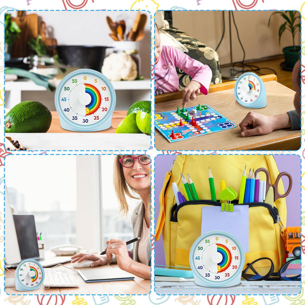 Visual Timer 60 Minute Countdown Digital Timer for Classroom Office Kitchen Cooking Desk Silent Timer Kid Time Management Tool