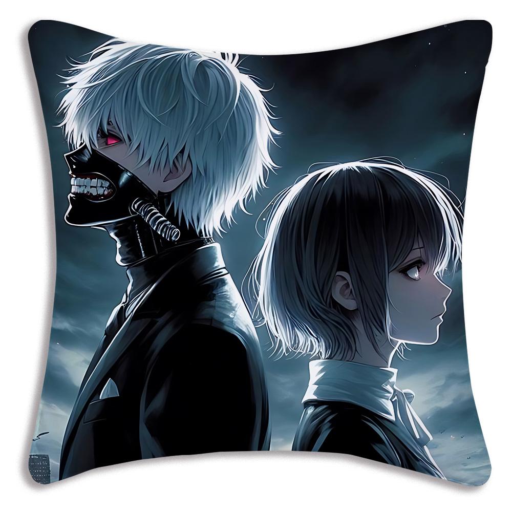 Anime For Tokyos Ghouls-Pillow Covers Cartoon Sofa Decorative Home Double-sided Printing Short Plush Cute Cushion Cover