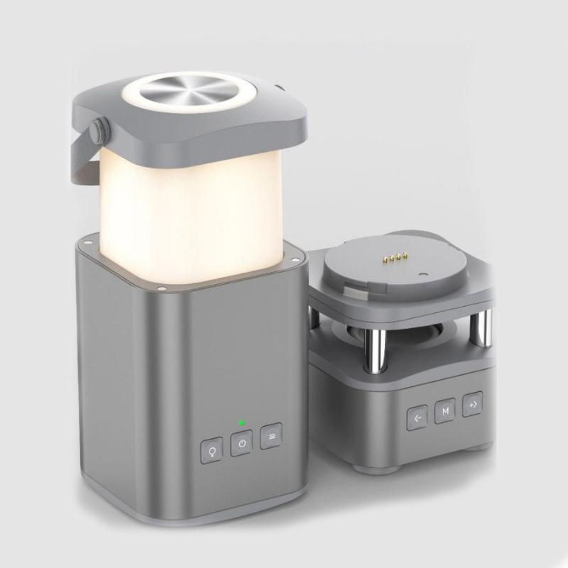 Outdoor Portable LED Camping Light with Bluetooth Speaker Multifunctional RGB Atmosphere Light and Power Bank(Type-C Charging)