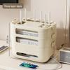 Golden Cat WiFi Router Storage Box and TV Set-Top Shelf with Wire Organizer