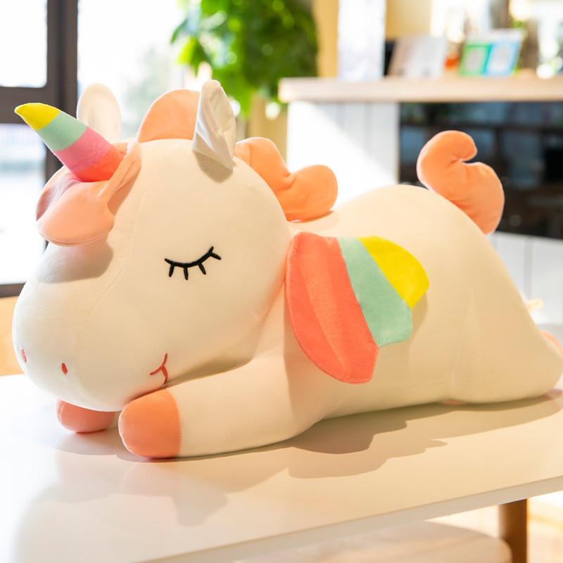 

Unicorn Plush Toy Animal Gift For Kids Soft Short Plush Sleep Pillow 30cm белый