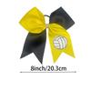 Cross-Border Basketball Bow Hair Ties: Two-Color Splicing Swallowtail Elastic Hair Accessories for Girls