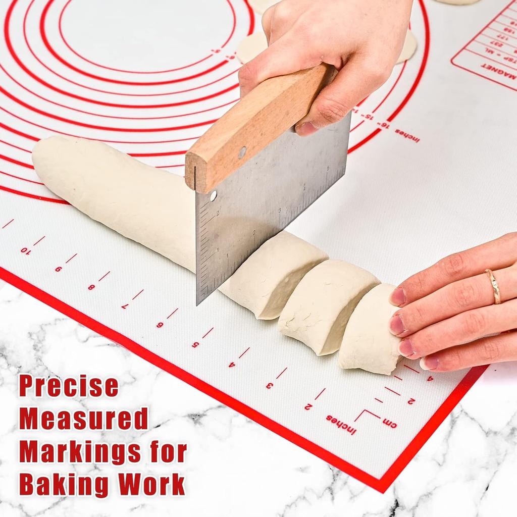 Silicone Baking Mat, 16" X 24" - Non-Slip Pastry Mat for Rolling Dough, Pie Crust & Fondant, Oven Liner with Measurement