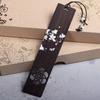 Retro Carving Ebony Bookmark Chinese Style Color Painted Bird Flower Book Clip Pagination Mark Stationery School Office Supplies
