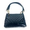 CHANEL Quilted Double Chain Bag Shoulder Bag enamel Black/Gold