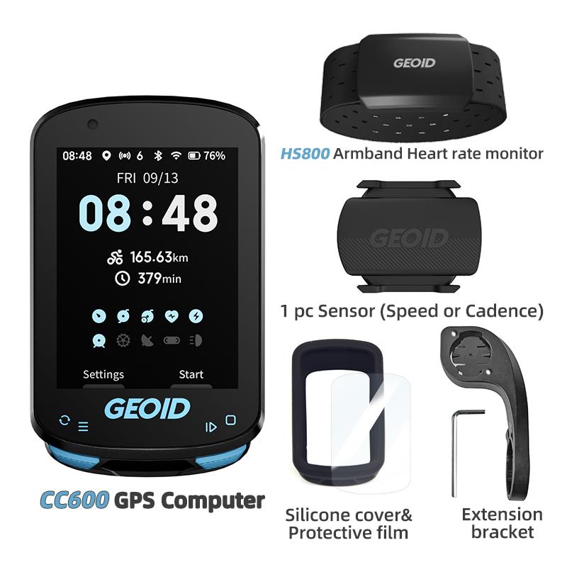 GEOID CC600 Navigazione Percorso GPS per Bicicletta Computer 11 Lingue Ciclocomputer Wireless WIFI Automatico ANT+ Odometro