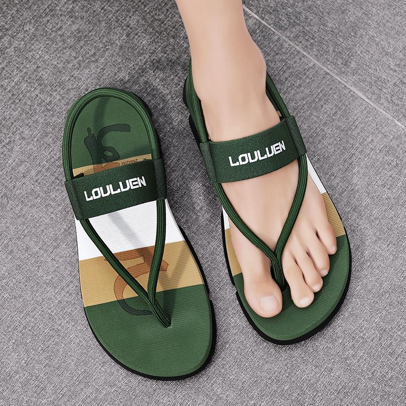 Summer Men's Sandals Casual Flip Flops Beach Sandals T-Strap Sandals Slippers for Male