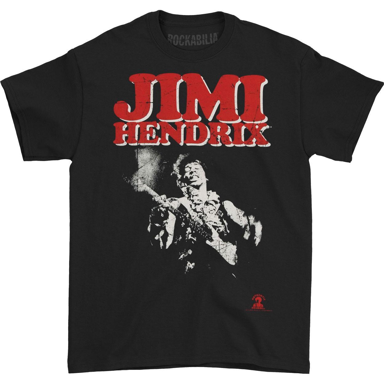 Men s Jimi Hendrix Block Logo T-shirt Small Black M
