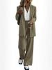 2025 Women's Autumn/Winter Fashion: Elegant Solid Color Suit & Pants Set
