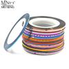MNFT 60pcs 1mm*20yards Colorful Tinsel Chenille Fly Tying Material UV Shinning Lines Tape for Fly Fishing Nymph Chironomid