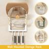 Wall-mounted Pot Lid Rack Kitchen Self-adhesive Household Cutting Board Placement Rack Multifunctional Home Storage Organizer