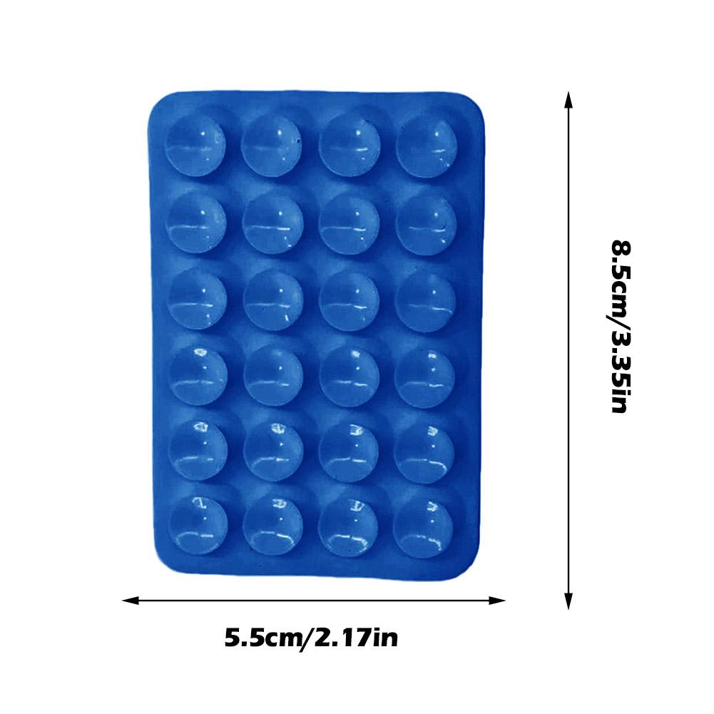 Mobile Phone Silicone Suction Cup 24 Square Mobile Phone Suction Cups Mobile Anti-Slip Single-Sided Leather Suction