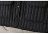 2025 Autumn/Winter Plus Size Vertical Stripe Lightweight Padded Vest for Slimming Chubby Girls, Style 1754