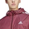Adidas Letter Logo Print Hooded Long Sleeve Jacket Men Jackets Dark-Red IS1335