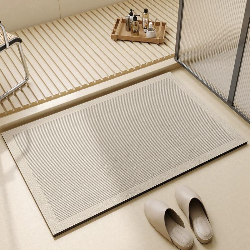 Wabi-Sabi Diatom Mud Bathroom Mats: Absorbent, Quick-Drying, Non-Slip, Dirt & Wear-Resistant.