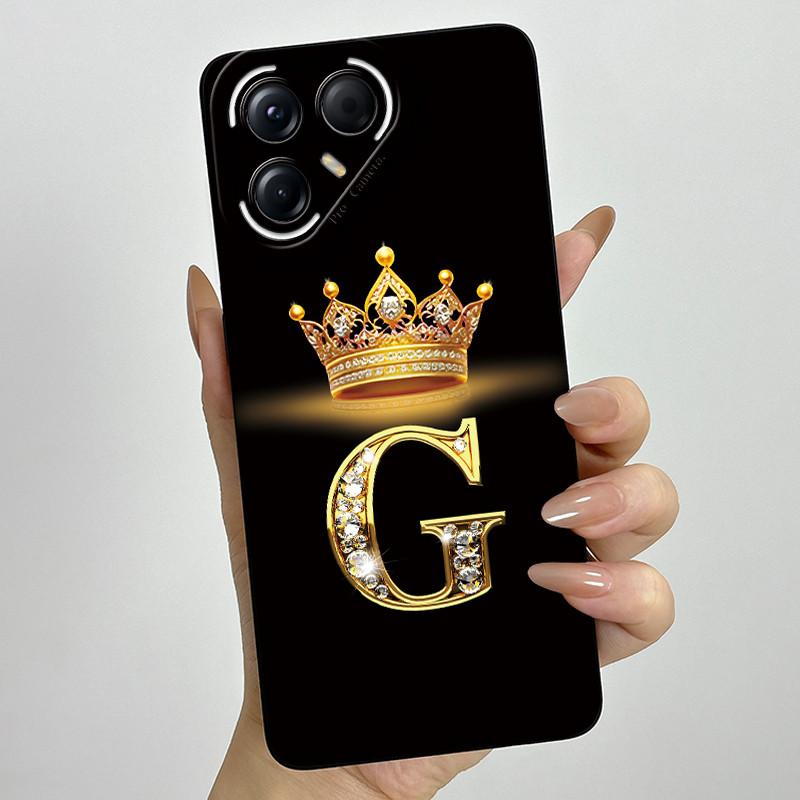 For Tecno Pova 7 Pro Ultra 5G Case Luxury Crown Letter Silicone Soft Phone Case For Tecno Pova7 Pro Ultra Shockproof Back Covers
