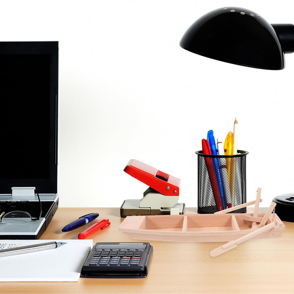 ARTIBETTER Wooden Fishing Boat Model Miniature Boat 12 Inch Small Wooden Ship Handcrafted Craftsmanship Home Office Desk Decor