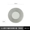 11.8 Inch Plated Gold and Silver Ceramic Plate Serving Plate Steak Tray Dessert Tray Molecular Cooking Tableware Dinner Plates