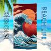 Towel Textile Bathrobe Beach Quick-Drying Ocean Lightweight Waves Portable Camping Swim Cartoon Pool Travel