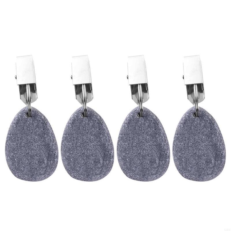 

4 Pcs Metal Holder Clip Tablecloth Family Dinner Outdoor Party Decoration X3UC серый
