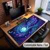 Space Cosmic Theme Custom Mouse Pad Personalized With Name Text Customized Desk Mat For Office Home Decor