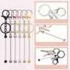 Beadable Keychain Set with Blank Keyring Strips Keychain Craft Making Beads for Handicraft Pendant Handmade Accessories