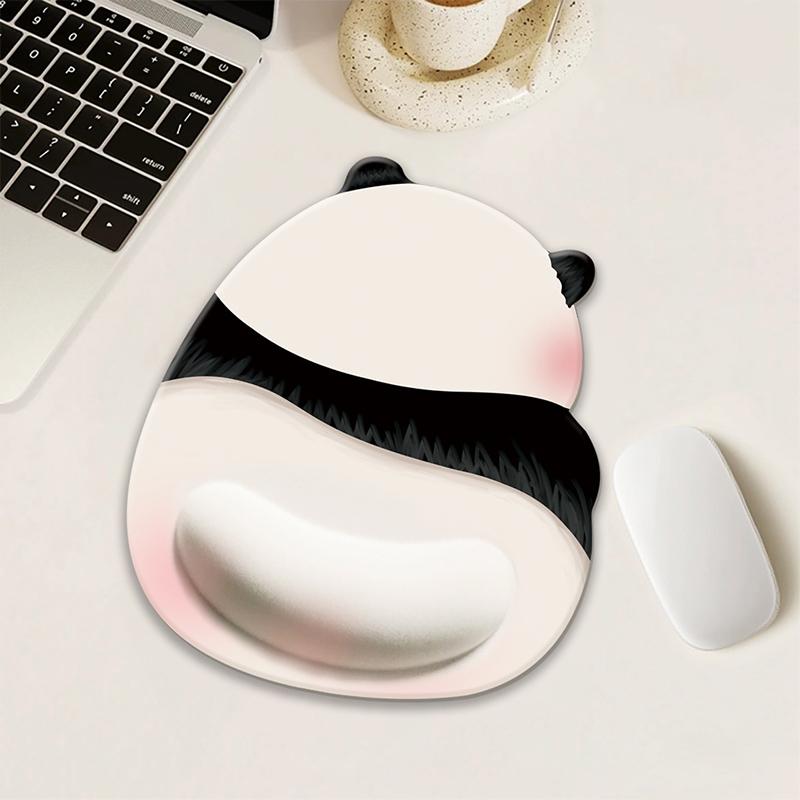 Kawaii Pink Panda Mouse Pad Silicone Wrist Mouse Pad Cute Non Slip Computer Office High-End Mouse Pads For Girls