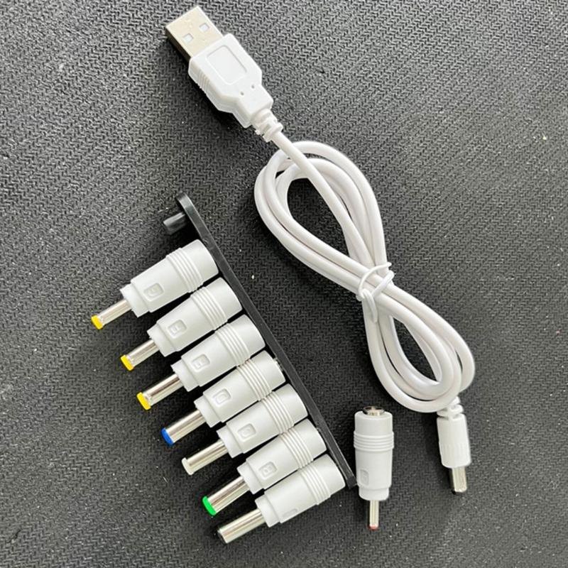 USB Boost USB toDC Step-up Converter Cable 5V to DC9V 12V 5.5x2.5mm 8 Connecters Power Converter Adapter Line