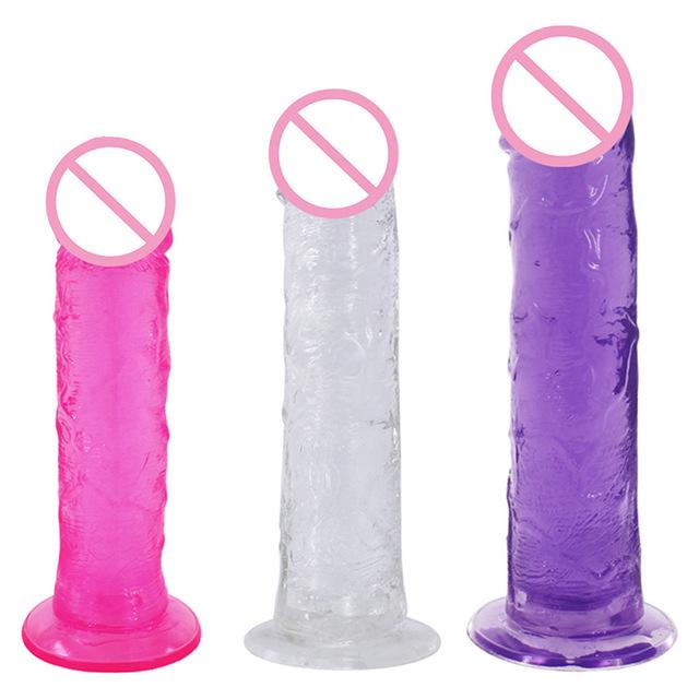Soft Large Phallus Jelly Penis Long Dick Realistic Dildo Suction Cup Dildo Lesbian Sex Toy for Women