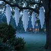 Outdoor Halloween Decorations Hanging Ghost Decoration, Large Spooky with Hook Entrance Ornaments for Tree, Front Yard, Patio, Lawn, Garden,