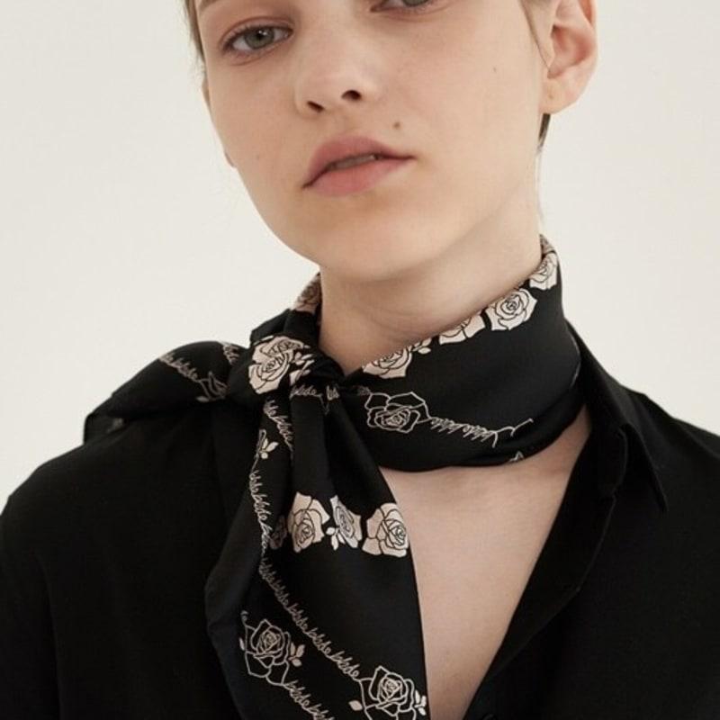 BB’DE SOLI’DE rose silk scarf