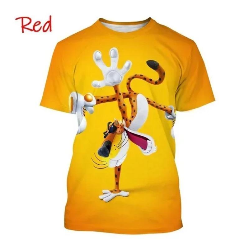 Top Y2k Cheetos Croccanti Stampa 3D T-shirt Moda Girocollo Hip Hop Cool