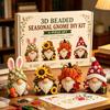 DIY 3D Gnome Bead Embroidery Kits Complete Accessories Beadwork Crafts Kit Cute Bead Craft Set for Teens Girls Women Enthusiasts