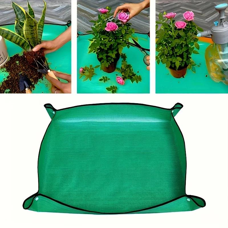 1 pz Tappetino per Piantare 50cm-100cm Tappetino per Vaso Giardinaggio Pieghevole Tappetini Impermeabili per Trapianto Vaso Pianta Fiore Giardino