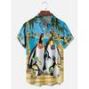 Hawaii Men's Shirt 3D Print Funny Cartoon Animal Short-sleeved Tops Summer Casual Men's Clothes Street fashion shirt for boys