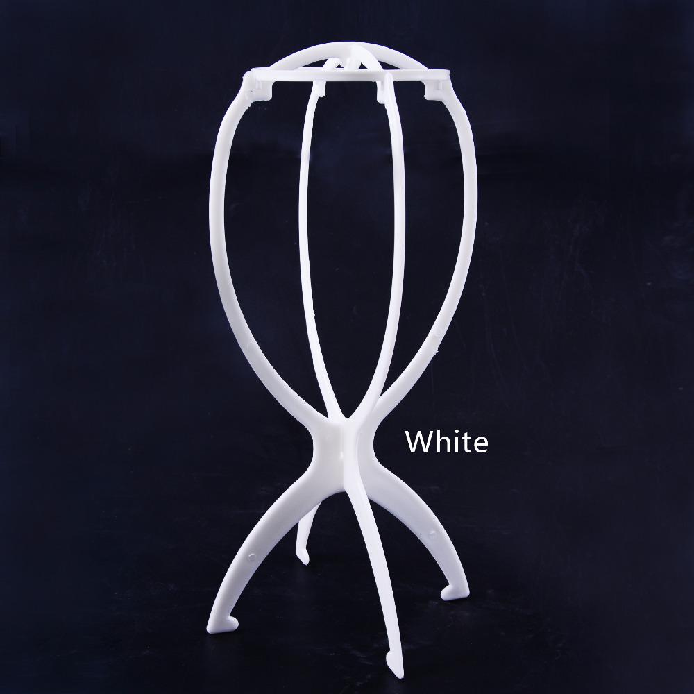 

Useful Plastic Durable Wig Dryer Profession Stable Folding Hair Cap Stand Holder White
