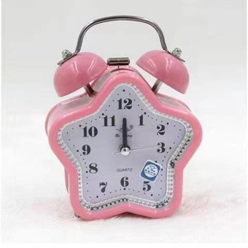 

Student Metal Ringing Alarm Clock Creative Children Learning Silent Night Lights Fashionable Classic Loud Bedside Cute Clock Watch