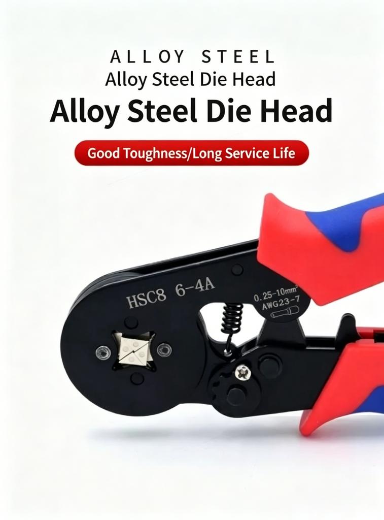 Tubular Terminal Ferrule Crimping Pliers-Carbon Steel Manual Crimping Tool for Electricians Wire Crimper