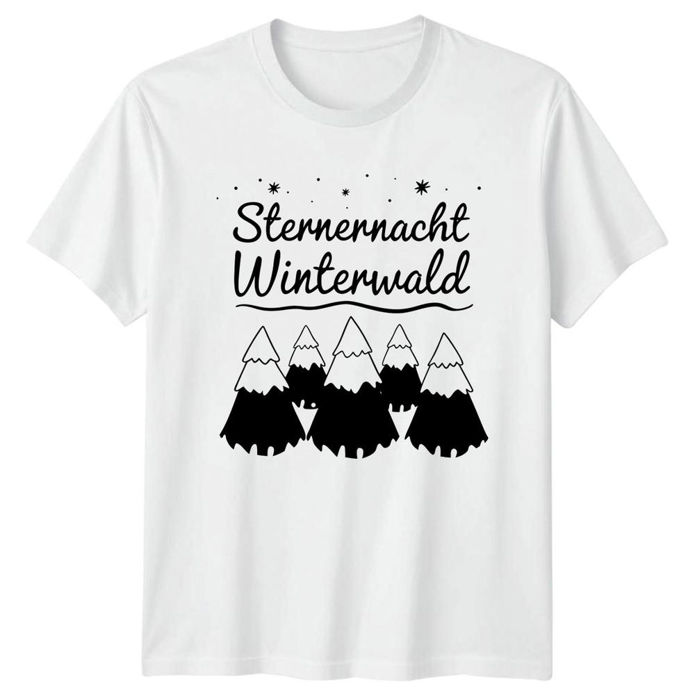 Sternennacht Winterwald TShirt Winter Forest Christmas Gift For Him And Her