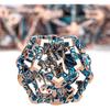 ARUOHHA Hollow DND Dice Set Copper Blue 5-Headed Dragon D and D Dice with Gift Box, Dungeons and Dragons Role Playing Games 7PCS Metal Polyhedral