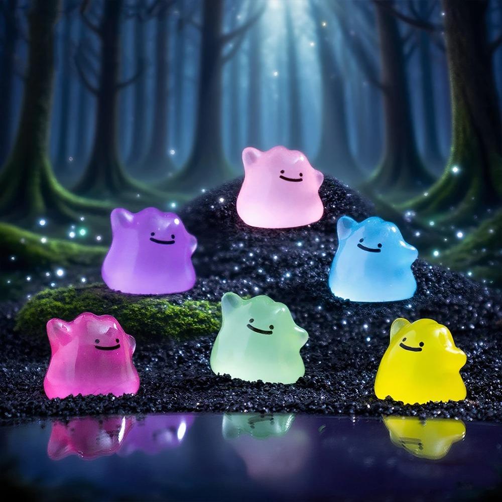 

6Pcs/Set Pocket Monsters Anime Figure Kawaii Ditto In Disguise Change At Will 1.5cm PVC Adult Pokemon Model Dolls Toy Gift 2cm opp bag