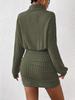 2025 Autumn High-Neck Ribbed Knit Dress: Long-Sleeved, Hip-Wrapping, Sexy Style for Europe and America