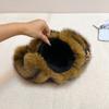 Women Faux Fur Shoulder Bag Soft Fluffy Plush Hobo Handbag with Chain Strap,Autumn Winter Fashion Ruched Underarm Bag Casual Daily Shopping Crossbody