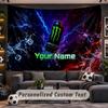 Wall Hanging Tapestry Custom NameMonster Energy Pattern Personalized Printed Fabric Wall Decor