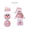 1pc- Christmas Decorations Pink Old Man Snowman Elk Telescopic Figure Window Bedroom Display Christmas Gifts