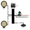 Amber White Dual Color Light Bar Wiring Harness Kit 16AWG with 12V Relay 15A Inline Blade Fuse Push Button Switch