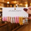 Color C-shaped acrylic earrings, European and American fashion personalized leopard print creative resin jewelry set
