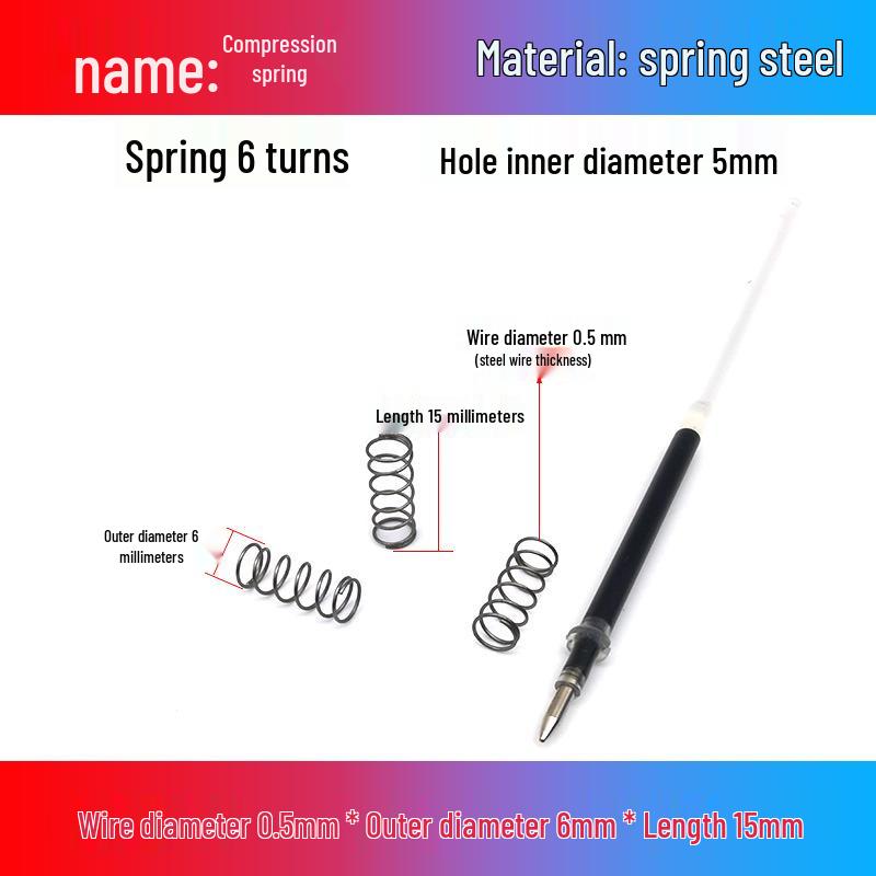 0.5mm Diameter Spring Steel Compression Spring for Precision Experiments and Miniature Helmet
